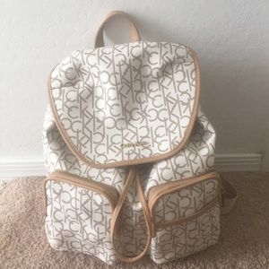 NWOT Calvin Klein Key Item Monogram Backpack